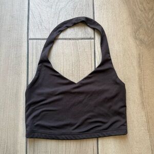 Brown Halter Work-Out Top